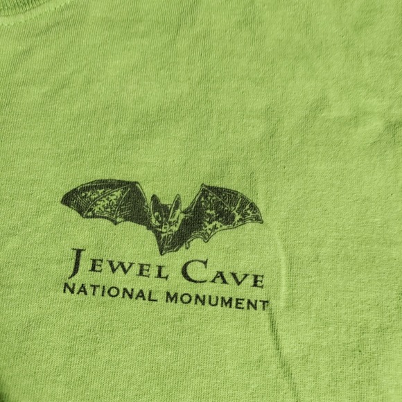 JEWEL CAVE NATIONAL MONUMENT SOUTH DAKOTA Green Medium Short Sleeve Cave Bacon - Picture 6 of 13